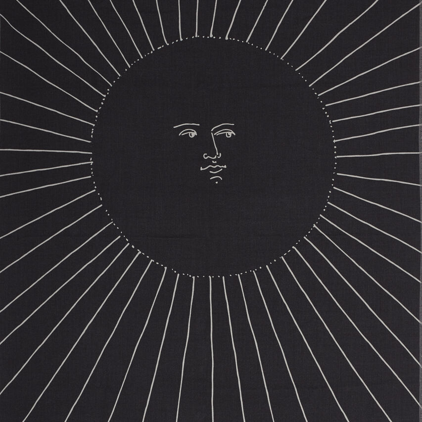 FORNASETTI Plaid Solitudine White/Black PLDY003FOR20BIA