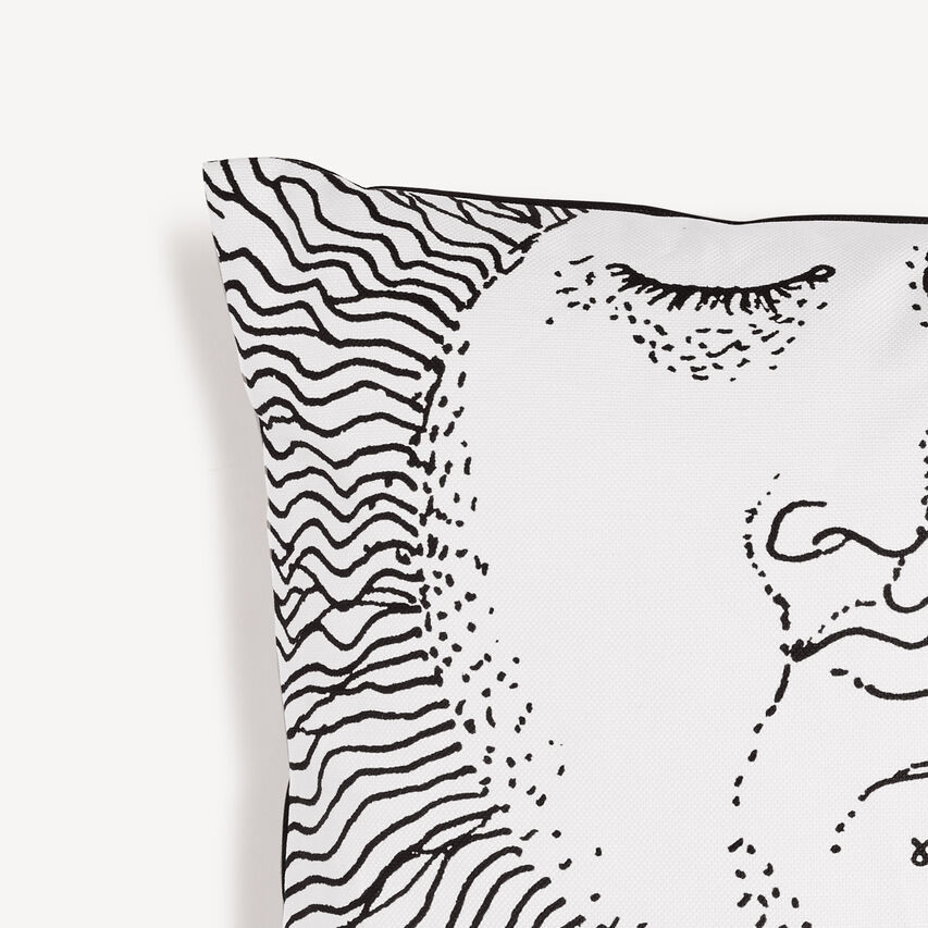 FORNASETTI Cushion Solingo White/Black PILLSL900FOR21BIA
