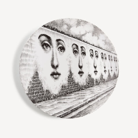 FORNASETTI Wall plate Tema e Variazioni n.299 White/Black PTV299XFOR21BIA