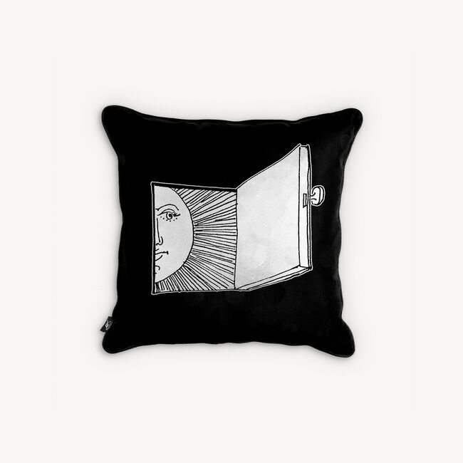 Shop Fornasetti Cushion Solingo In White/black
