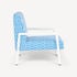 FORNASETTI Outdoor Armchair Losanghe turquoise/white POL057MBEFOR22TUR