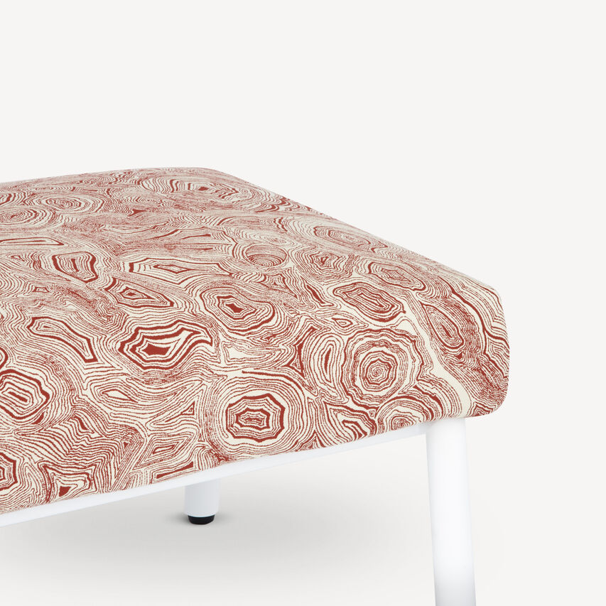 FORNASETTI Outdoor Bench Malachite Rust/Ecru/White PAN105MBEFOR22RUG