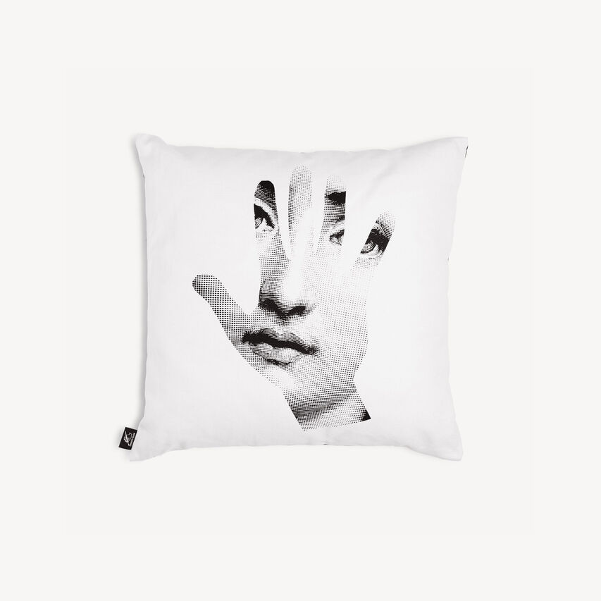 FORNASETTI Cushion Mano White/Black PILLTV002FOR21BIA