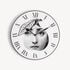 FORNASETTI Clock Tema e Variazioni n. 24 White/Black GORO07FOR22BIA