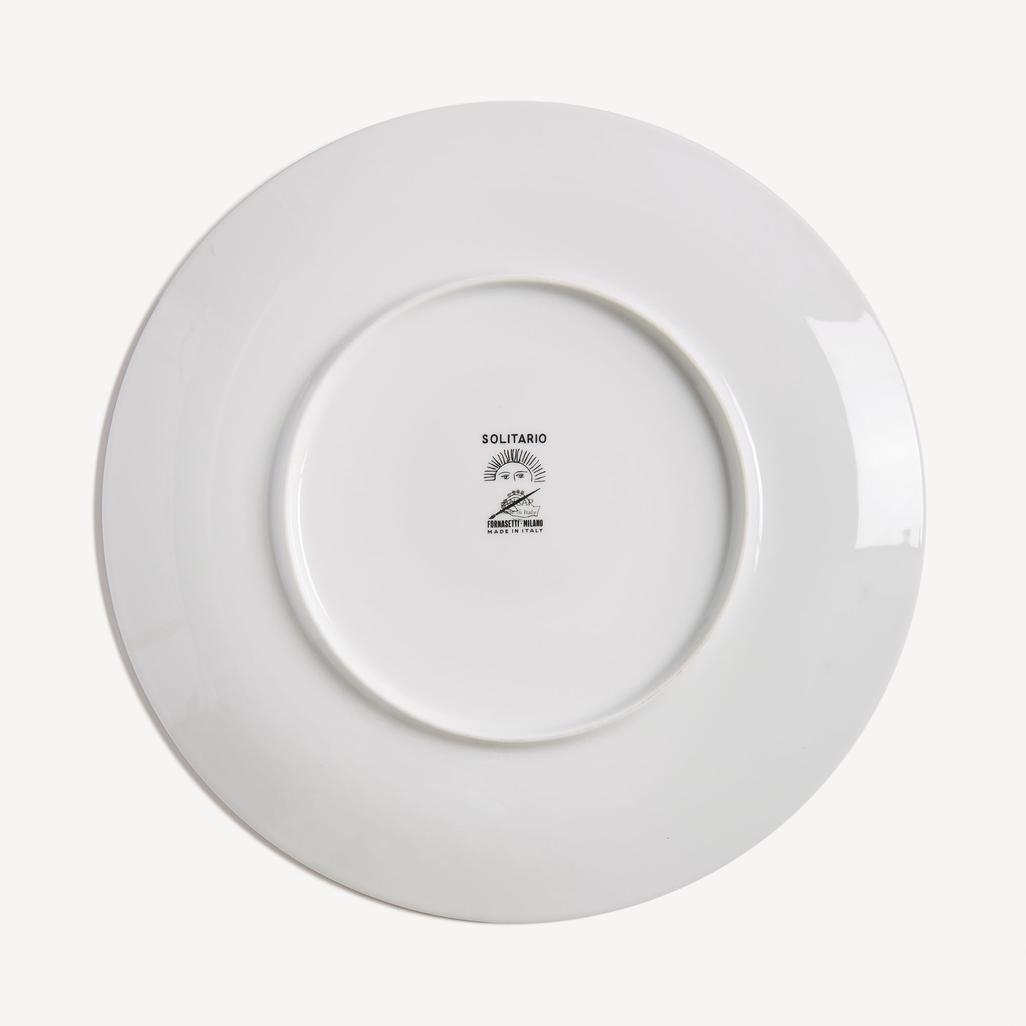 FORNASETTI プレート Plate Solitario in White/Black | Fornasetti®