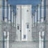 FORNASETTI Trumeau Architettura celeste - Limited Edition white/black/light blue M33Y004FOR21AZZ