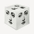 FORNASETTI Cube with drawer Viso White/Black M03X003FOR23BIA