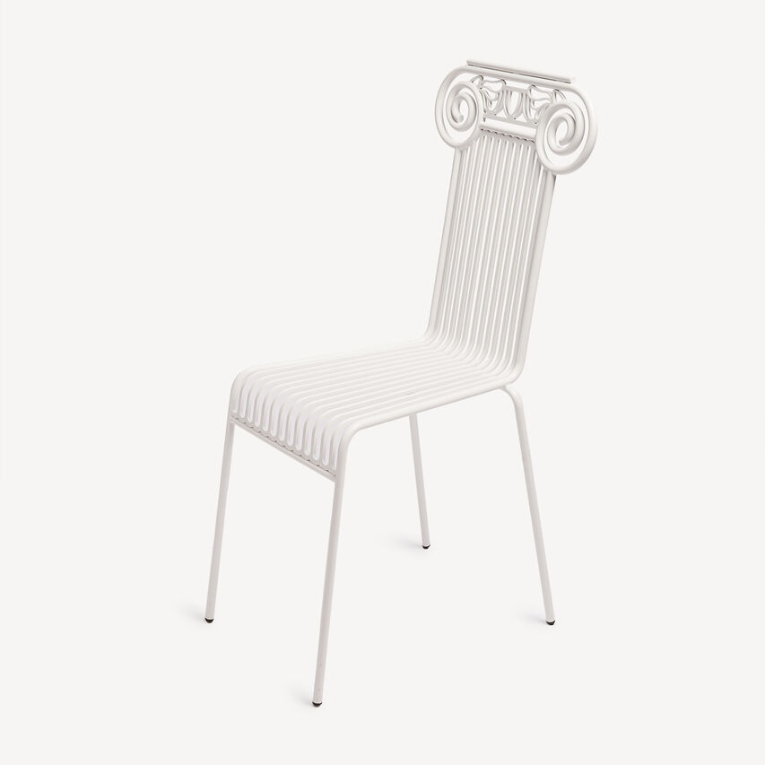 FORNASETTI Outdoor Chair Capitellum White M28E001FOR22BIA