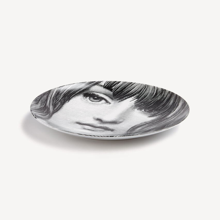 FORNASETTI Wall plate Tema e Variazioni n.100 White/Black PTV100XFOR21BIA