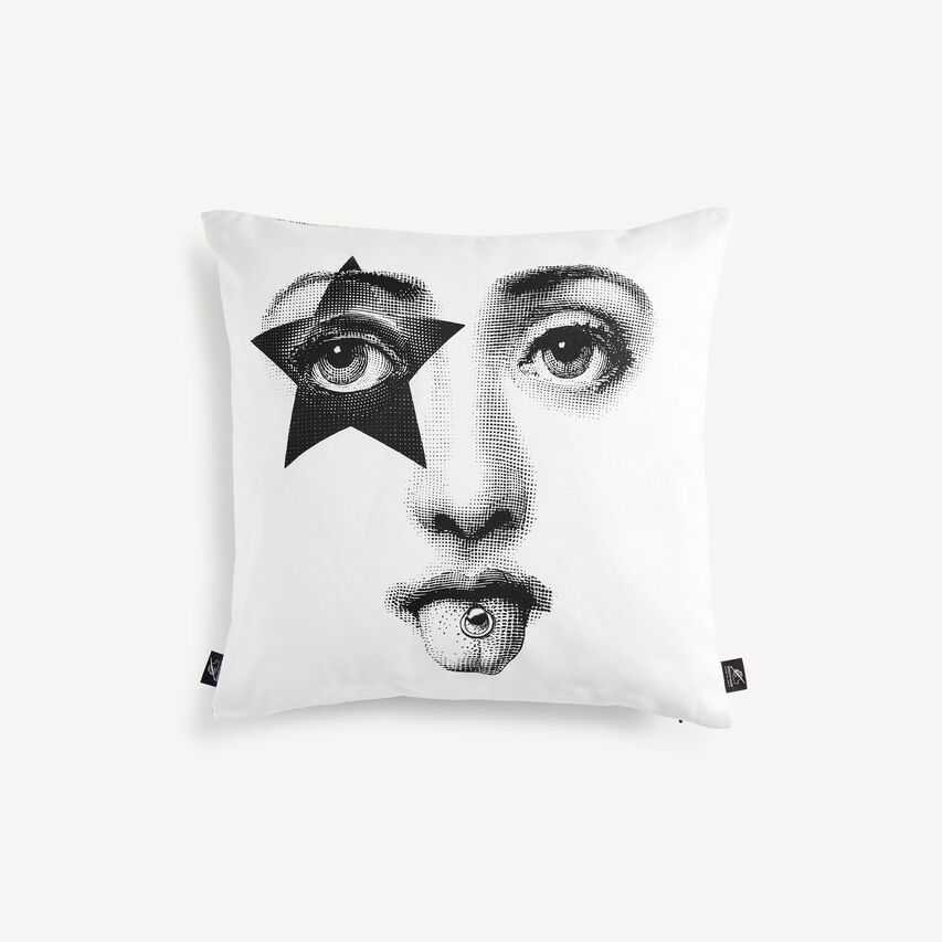 FORNASETTI Cushion Tema e Variazioni n.381 White/Black PILLTV010FOR21BIA