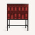 FORNASETTI Raised small sideboard Facciata Quattrocentesca Red/Black M44Y200NFOR22ROS