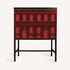 FORNASETTI Raised small sideboard Facciata Quattrocentesca red/black M44Y200NFOR22ROS