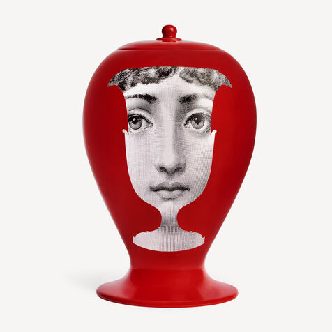 FORNASETTI Vase Sagome di Vasi White/Black/Red FOR10571FOR24ROS