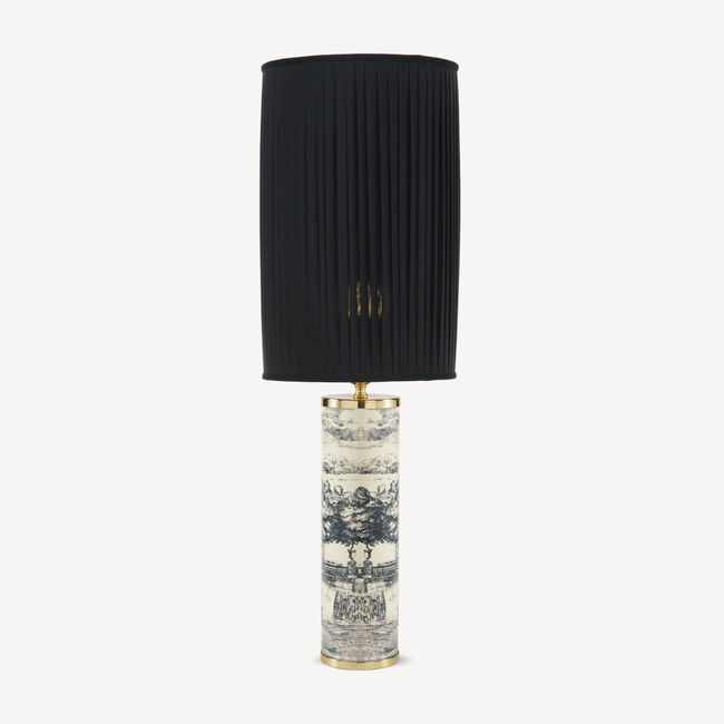Shop Fornasetti Lamp Giardino Settecentesco In Blue/ivory