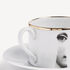 FORNASETTI Tea cup Tema e Variazioni Serratura White/Black/Gold P39Z305FOR21ORO