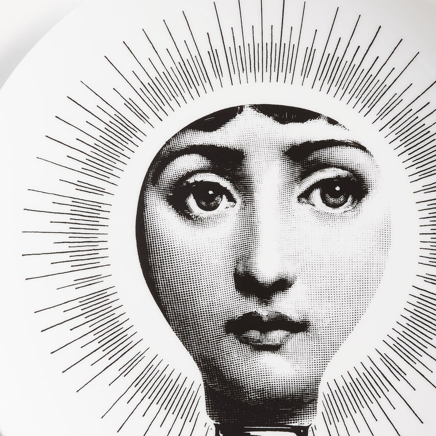 FORNASETTI Wall plate Tema e Variazioni n.83 White/Black PTV083XFOR21BIA