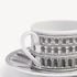 FORNASETTI Tea cup Architettura white/black P39X441FOR21BIA