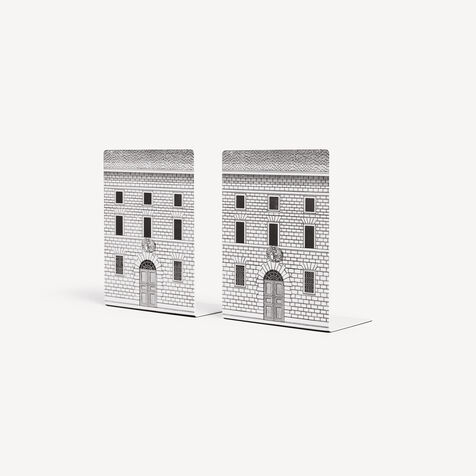 FORNASETTI Bookends Architettura White/Black C17X419FOR21BIA