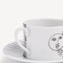 FORNASETTI Tea cup Solitario white/black P39X900FOR21BIA