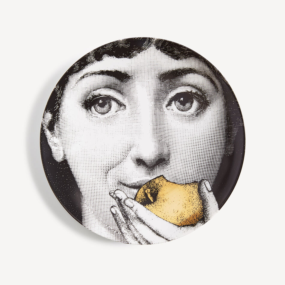 FORNASETTI Wall plate Tema e Variazioni n.360 White/Black/Gold PTVZ360FOR21ORO