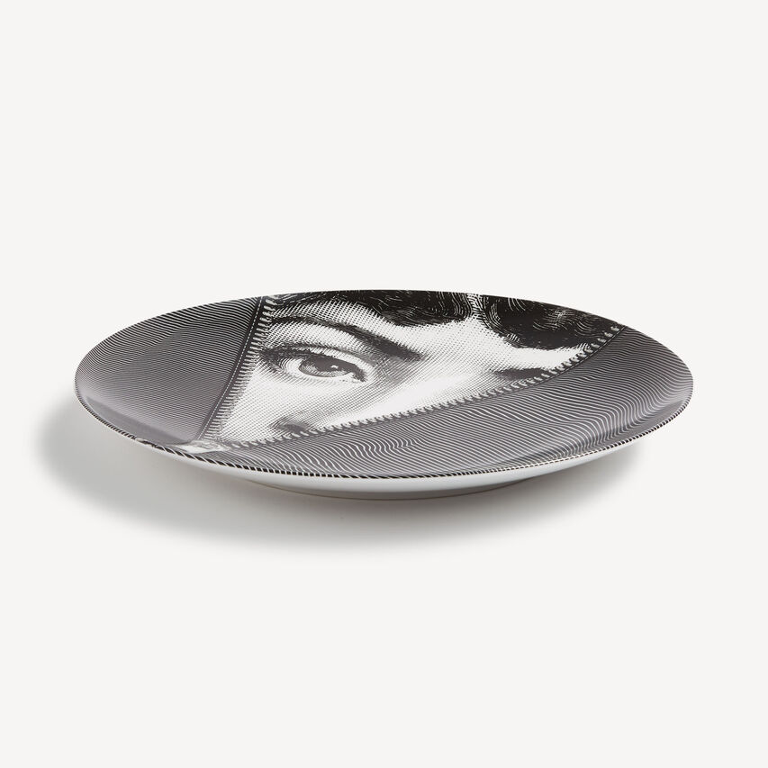 FORNASETTI Wall plate Tema e Variazioni n.401 White/Black PTV401XFOR21BIA