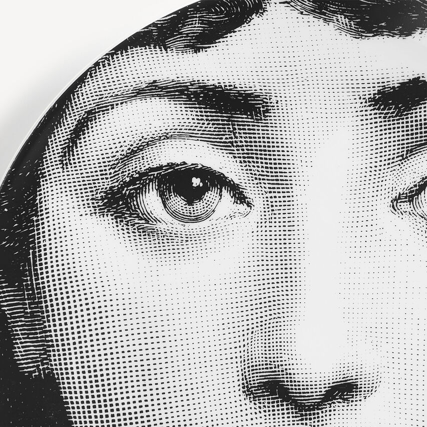 FORNASETTI Wall plate Tema e Variazioni n.235 White/Black PTV235XFOR21BIA