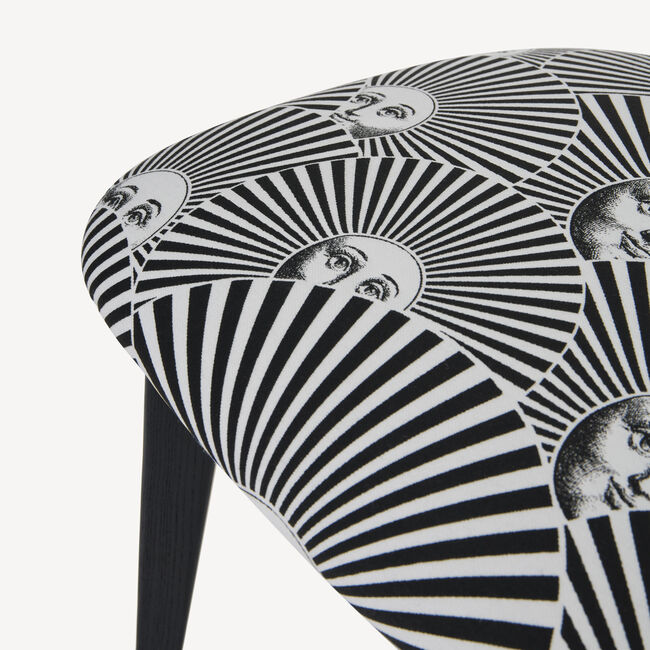 Shop Fornasetti Upholstered Chair Soli A Ventaglio In White/black