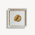 FORNASETTI Square plate Giro di Conchiglie white/black/gold P32Z125FOR23ORO