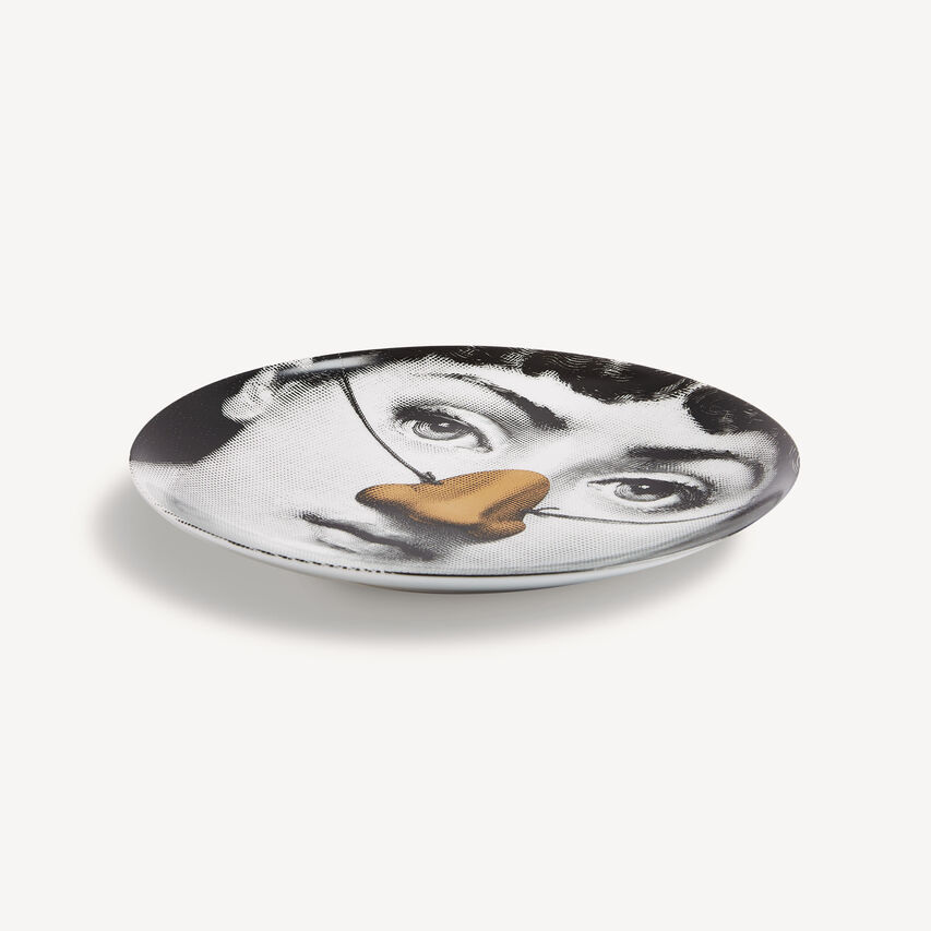 FORNASETTI Plate Tema e Variazioni n.140 White/Black/Gold PTVZ140FOR21ORO