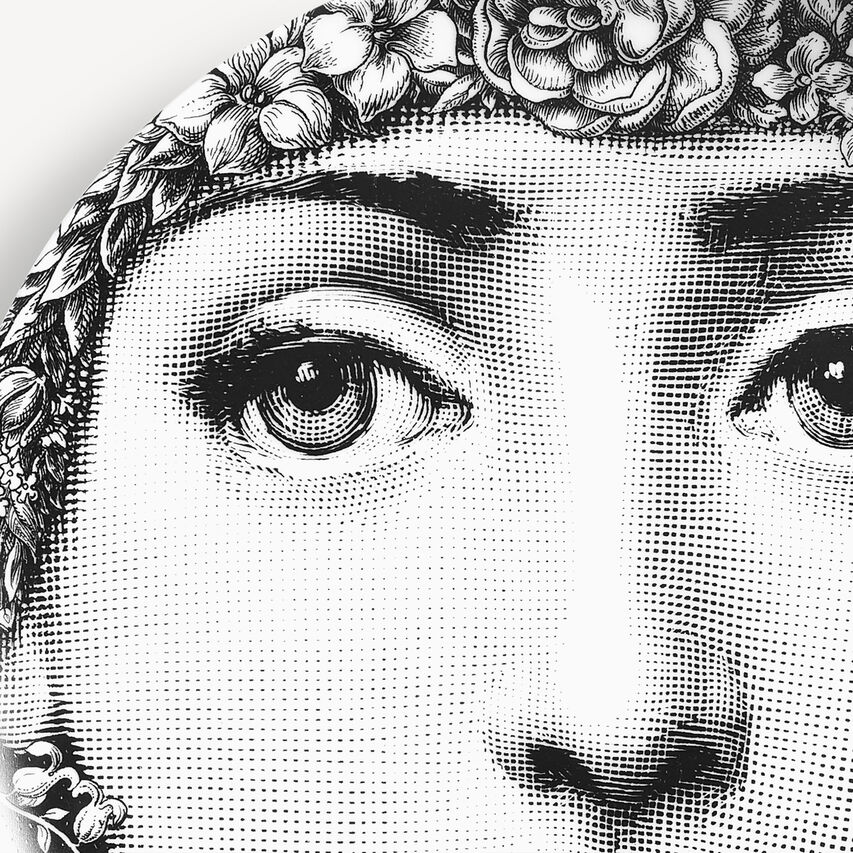 FORNASETTI Wall plate Tema e Variazioni n.144 White/Black PTV144XFOR21BIA