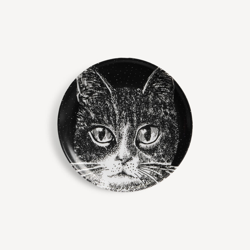 FORNASETTI Decorative holder Gatti no.3 White/Black P63X1113FOR25BIA