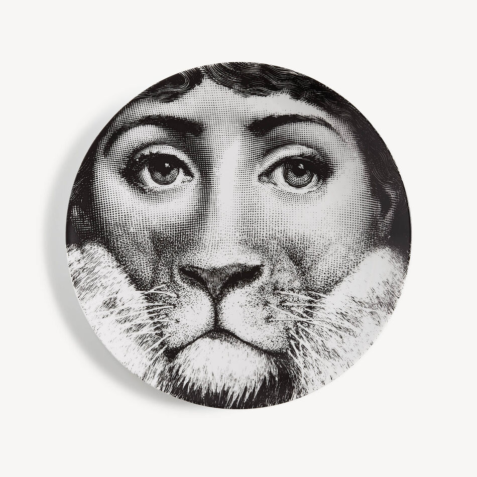 FORNASETTI Wall plate Tema e Variazioni n.143 White/Black PTV143XFOR21BIA