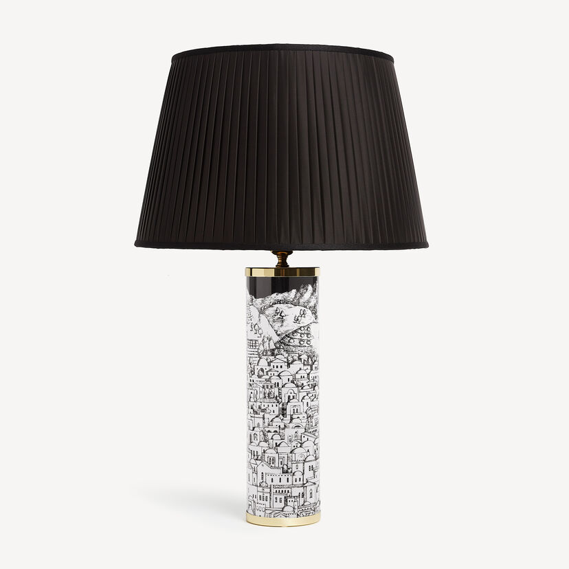 Cylindrical Lamp Base Gerumme, Fornasetti Table Lamp