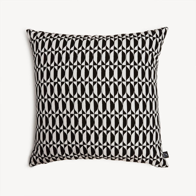 Fornasetti Outdoor Cushion Losanghe In White/black