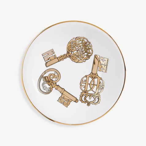 FORNASETTI Centrepiece Chiavi White/Gold P45Z195FOR21BIA