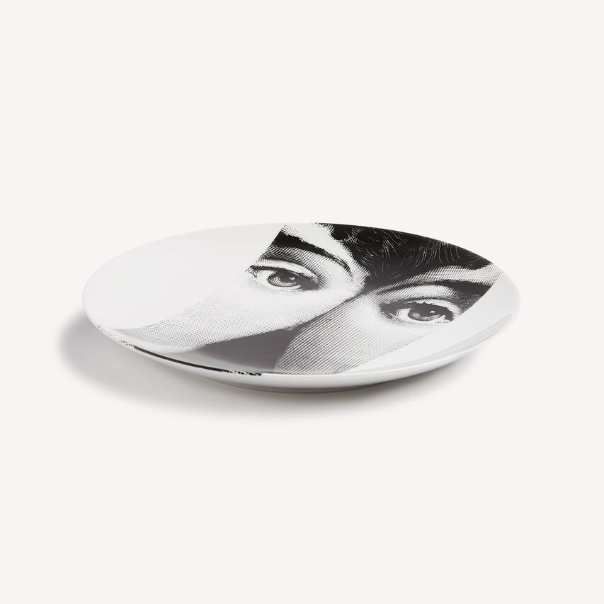 FORNASETTI Wall plate Tema e Variazioni n.13 White/Black PTV013XFOR21BIA