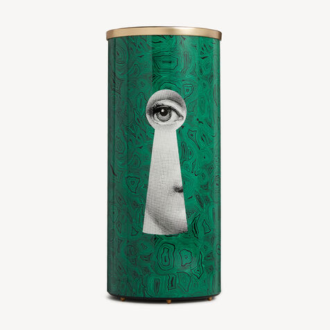 FORNASETTI Umbrella stand Serratura su Malachite Green/White/Black C13Y104FOR23VER
