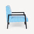 FORNASETTI Outdoor Armchair Losanghe turquoise/white/black POL057MNEFOR22TUR
