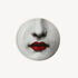 FORNASETTI Sottobicchiere Red Lips - Tema e Variazioni n.397 Bianco/Nero/Rosso P17Y397FOR23ROS