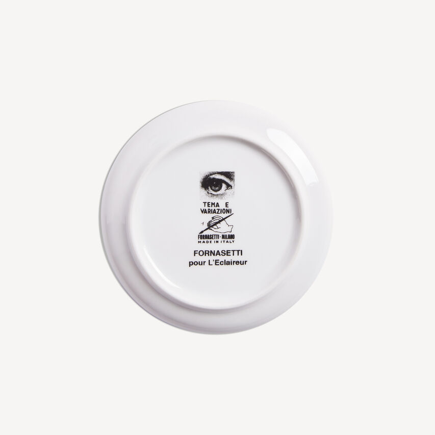 FORNASETTI Coaster Tema e Variazioni n.1 White/Black P17X001FOR21BIA