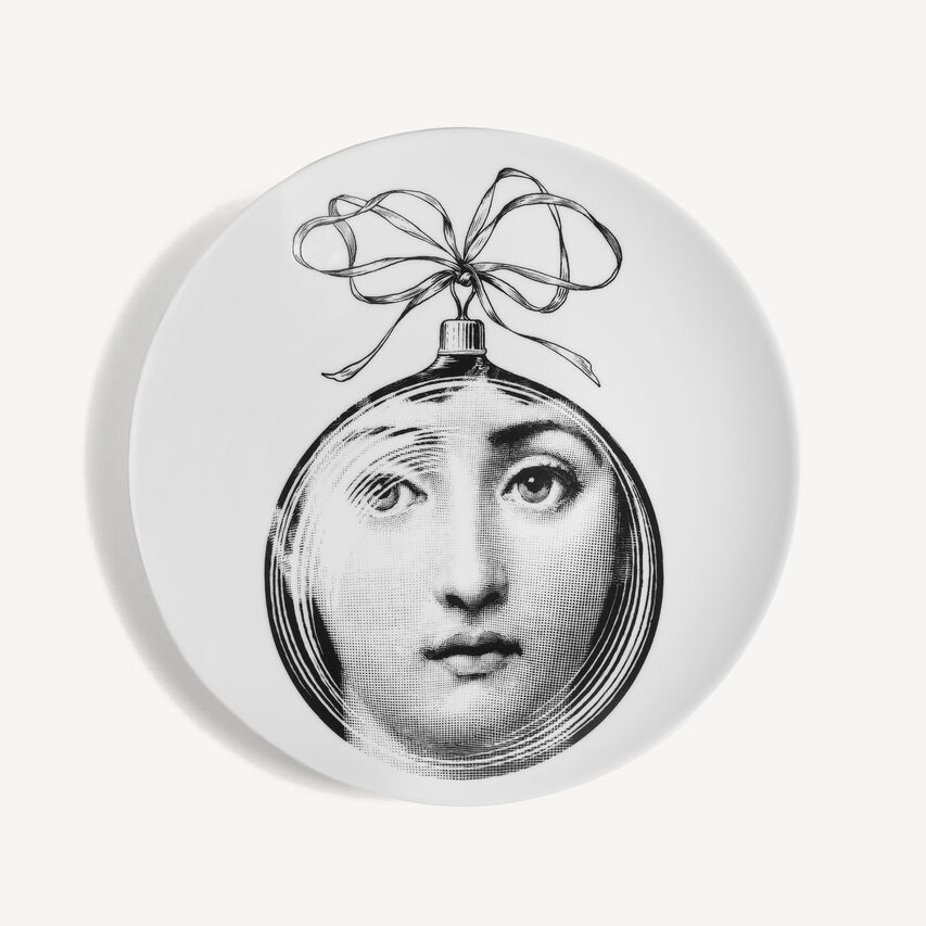 FORNASETTI Wall Plate Tema e Variazioni n.88 White/Black PTV088XFOR23BIA