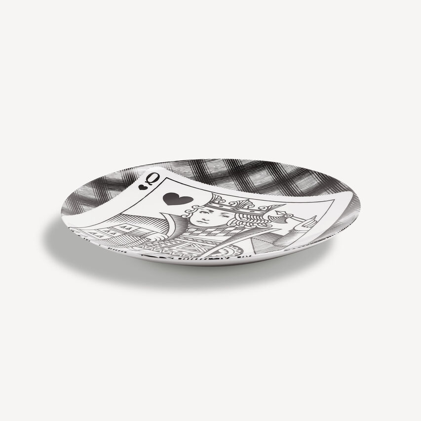 FORNASETTI Wall plate Tema e Variazioni n.208 White/Black PTV208XFOR21BIA