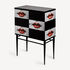 FORNASETTI Raised small sideboard Kiss White/Black/Red M44Y005FOR21ROS