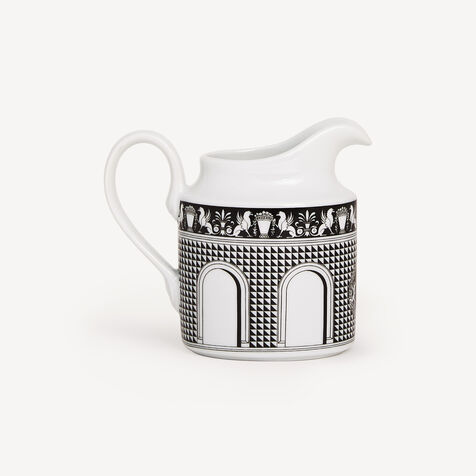 FORNASETTI Milk jug Facciata Quattrocentesca White/Black P05X200FOR21BIA