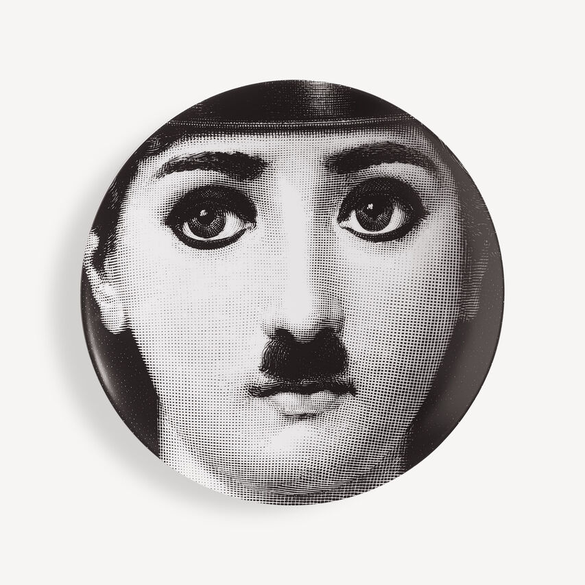 FORNASETTI Wall plate Tema e Variazioni n.204 White/Black PTV204XFOR21BIA