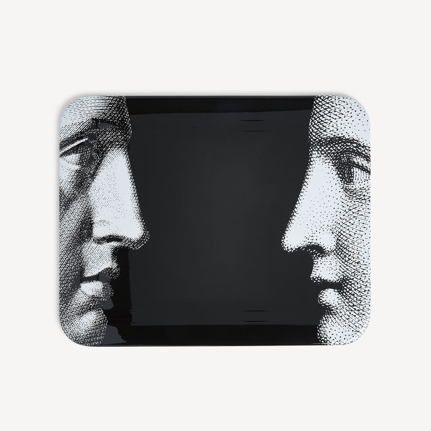 FORNASETTI Tray Profili White/Black C24X213FOR23NER