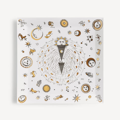 FORNASETTI Tray Astronomici White/Black/Gold P43Z001FOR21ORO
