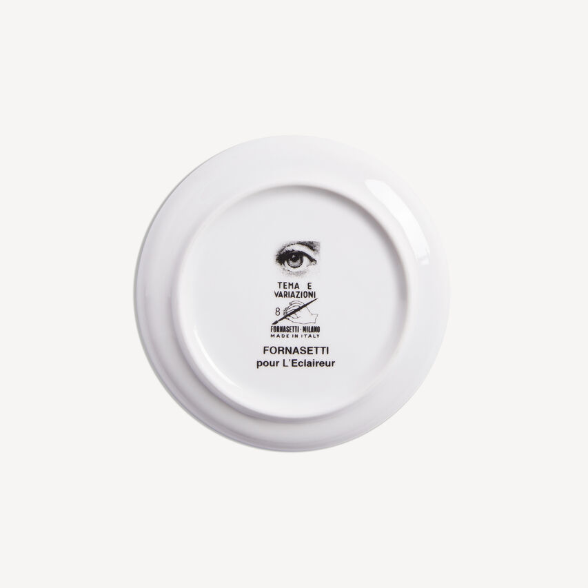 FORNASETTI Coaster Tema e Variazioni n.8 White/Black P17X008FOR21BIA