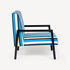FORNASETTI Outdoor Armchair Rigato turquoise/white/black POL395MNEFOR22TUR