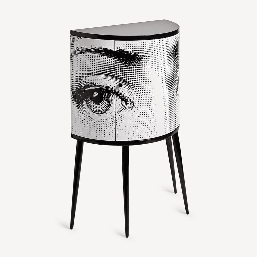 FORNASETTI Console Occhi White/Black M51X124FOR21BIA